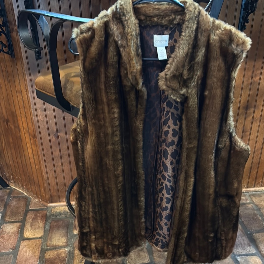 Brown Faux Fur Vest